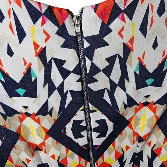 Geometric Pattern Sleeveless Dress 4P - Picture 4 of 5